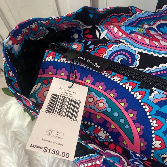 Vera Bradley Get Going Tote / Haymarket Paisley - Picture 5 of 16